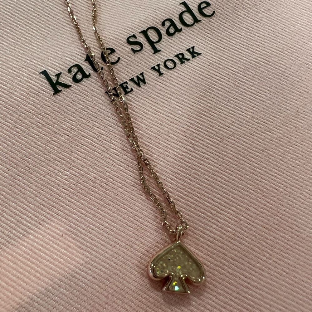 Kate Spade Everyday Spade Rose Gold Necklace - Picture 6 of 7